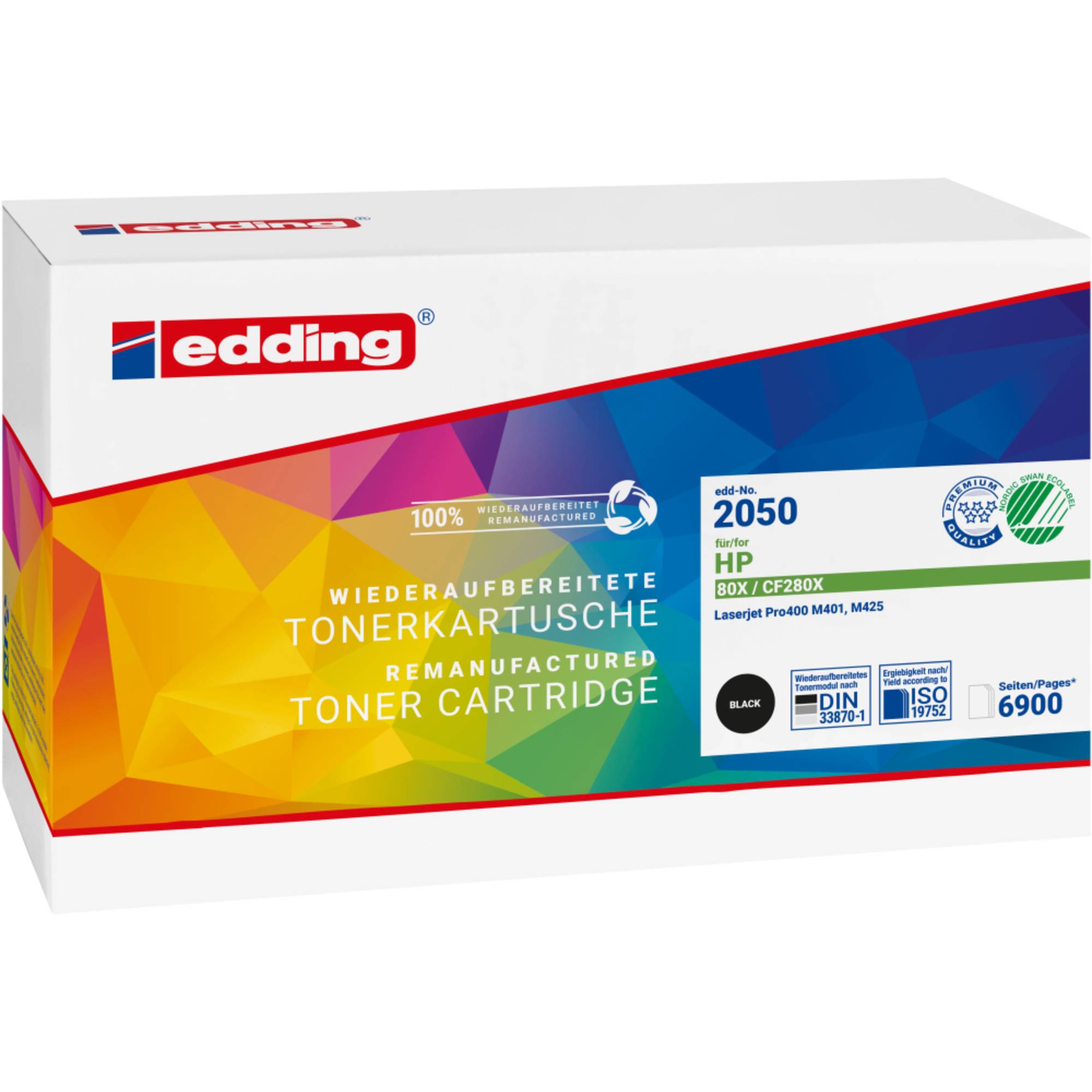 Edding Toner ersetzt HP 80X, CF280X Schwarz 6900 Seiten Kompatibel Tonerkassette