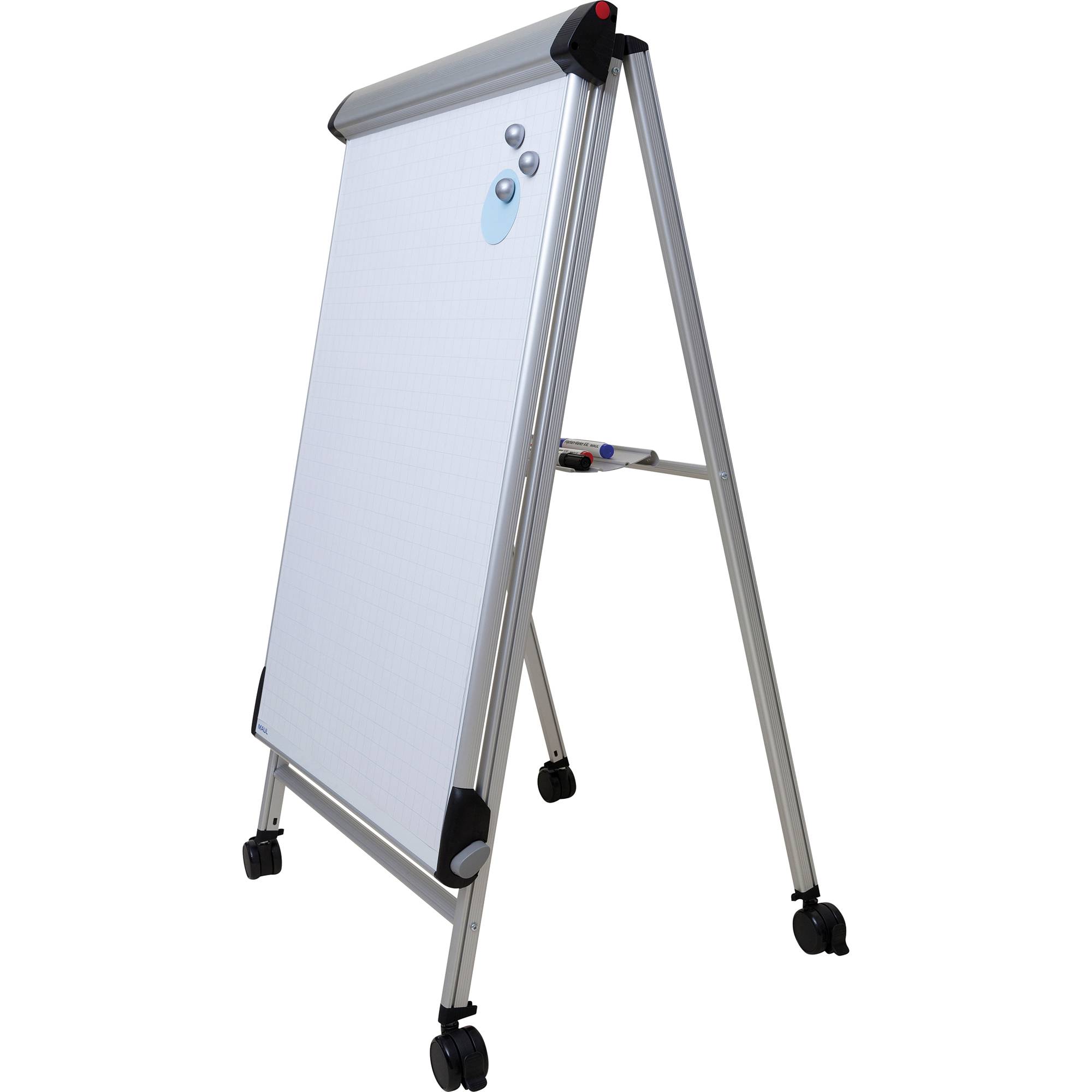 Maul Mobiles Flipchart MAULpro (B x H) 69 cm x 96 cm Silber Inkl. Ablageschale, Inkl. Papierhalterhalter, Inkl. Blockhalter, beschriftbar