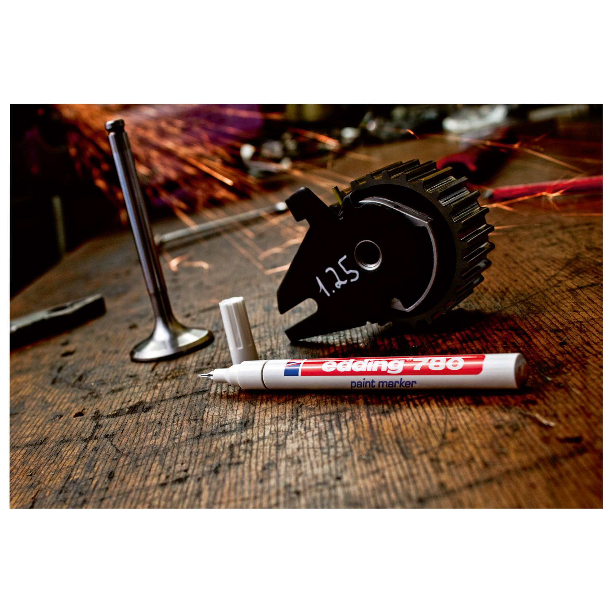 edding Lackmarker 780 4-780054 0,8mm Rundspitze permanent silber