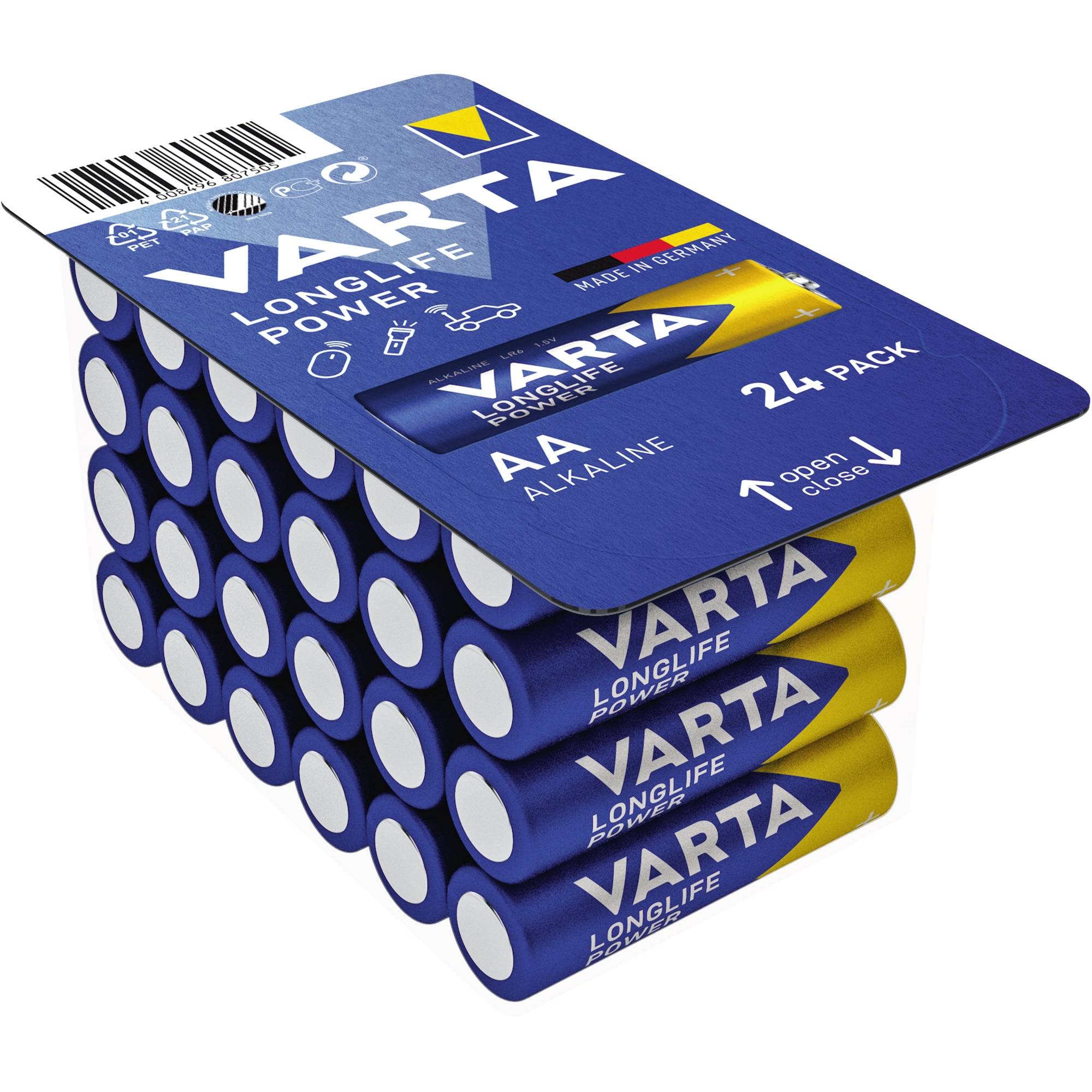 Varta LONGLIFE Power AA Big Box 24 Mignon (AA)-Batterie Alkali-Mangan 1.5 V 24 St.
