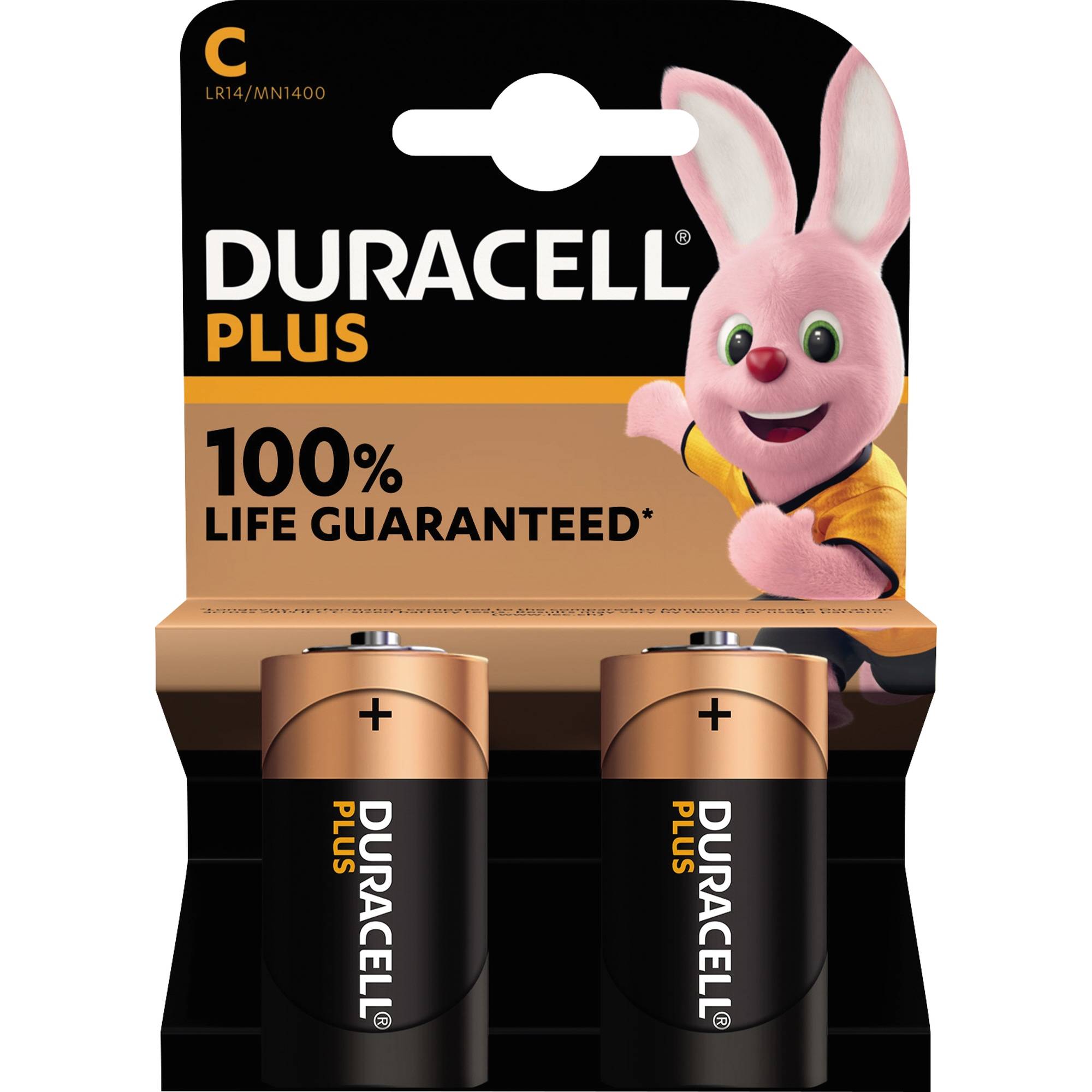 DURACELL Batterien Alkaline Plus Extra Life, C Baby LR14, 1,5 V
