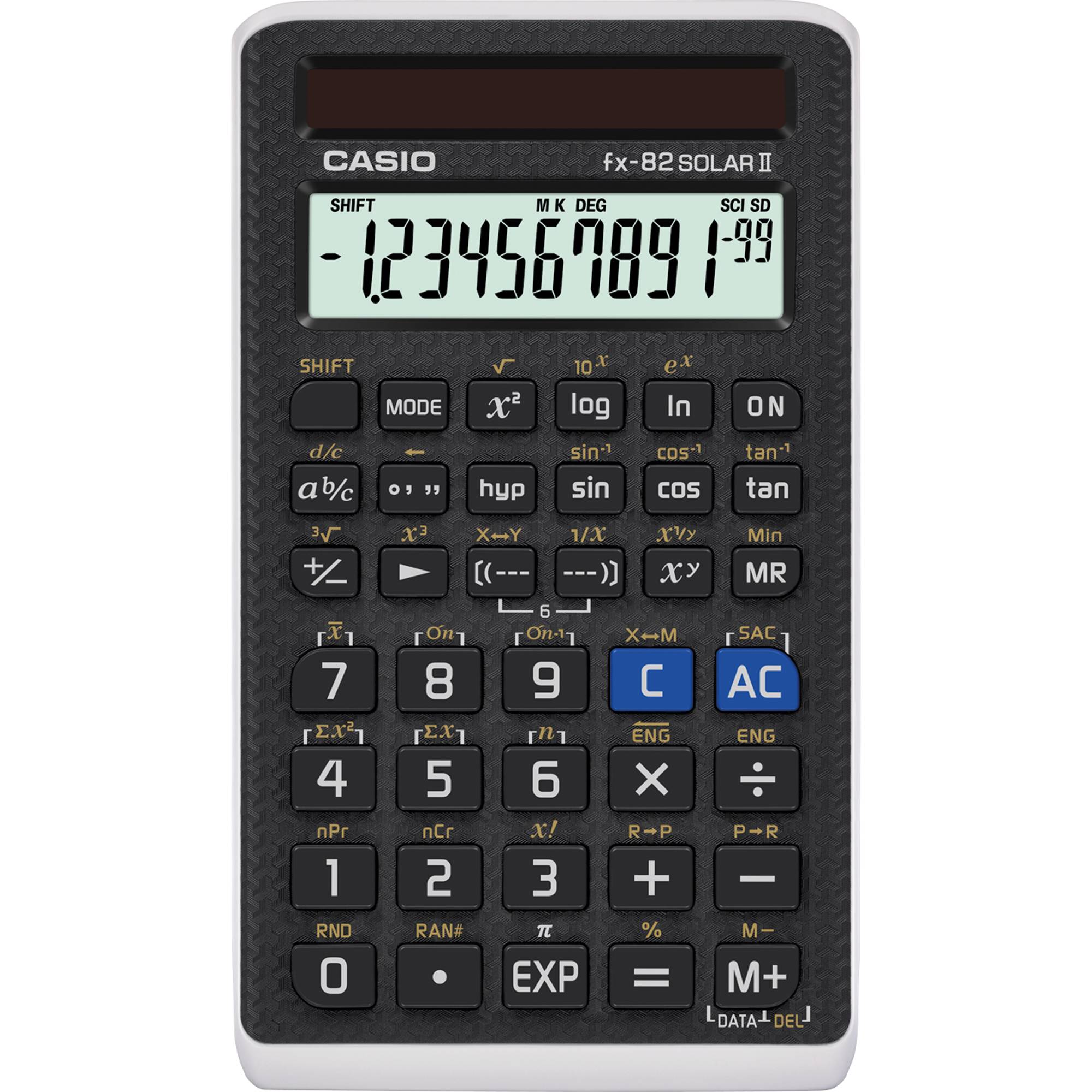 Casio FX-82SOLARII Schulrechner Schwarz Display (Stellen): 10 solarbetrieben (L x B x H) 122 x 71 x 10 mm