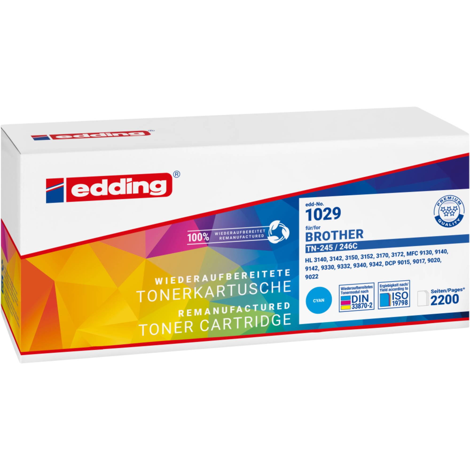 Edding Toner ersetzt Brother TN-245C Kompatibel Cyan 2200 Seiten edding 1029 18-1029