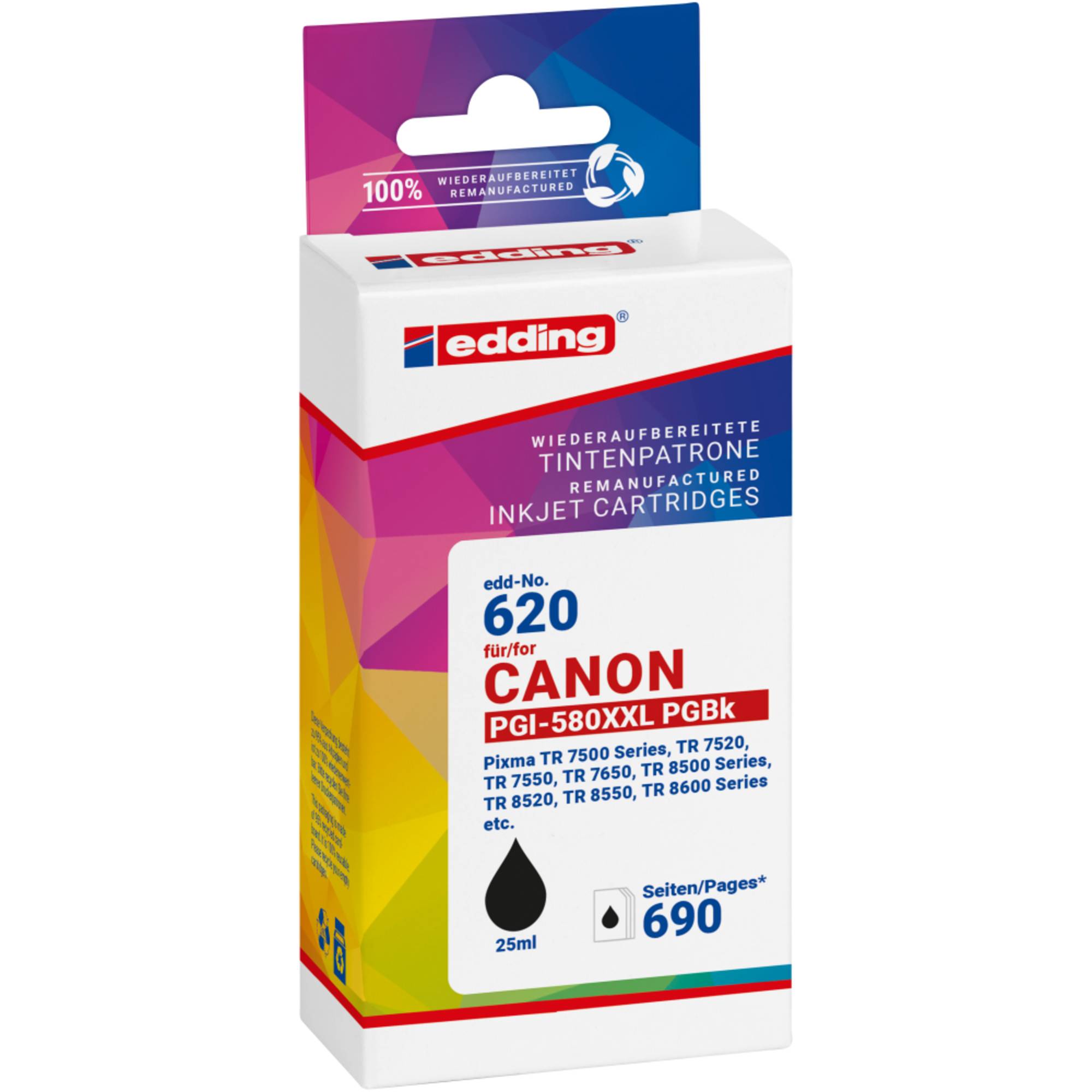 Edding Druckerpatrone ersetzt Canon PGI-580BK XXL Kompatibel Schwarz EDD-620 18-620