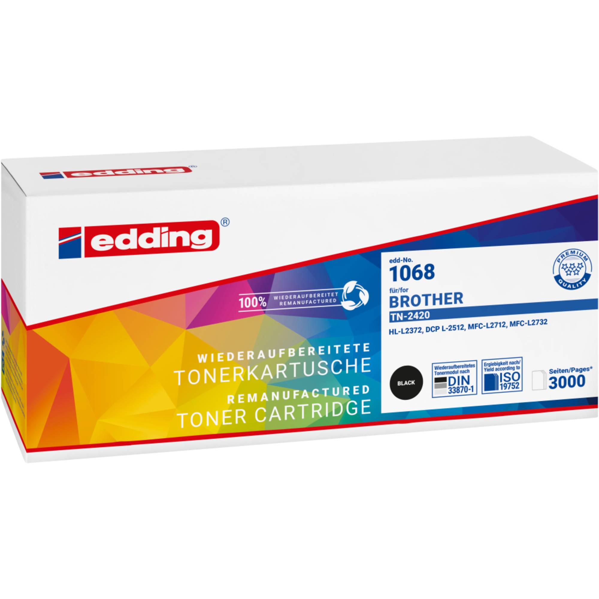 Edding Toner ersetzt Brother TN-2420 Kompatibel Schwarz 3000 Seiten EDD-1068 18-1068