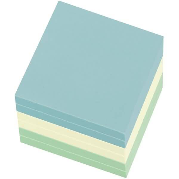 Haftnotizblock 75x75mm Greenline farbig sortiert Farbmix 6x100 Blatt