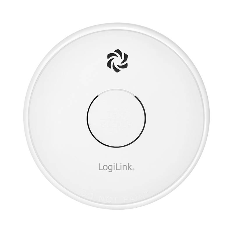 LogiLink Rauch- / Brandschutzmelder Rauchwarnmelder batteriebetrieben (Ø x H) 100 mm x 34.5 mm
