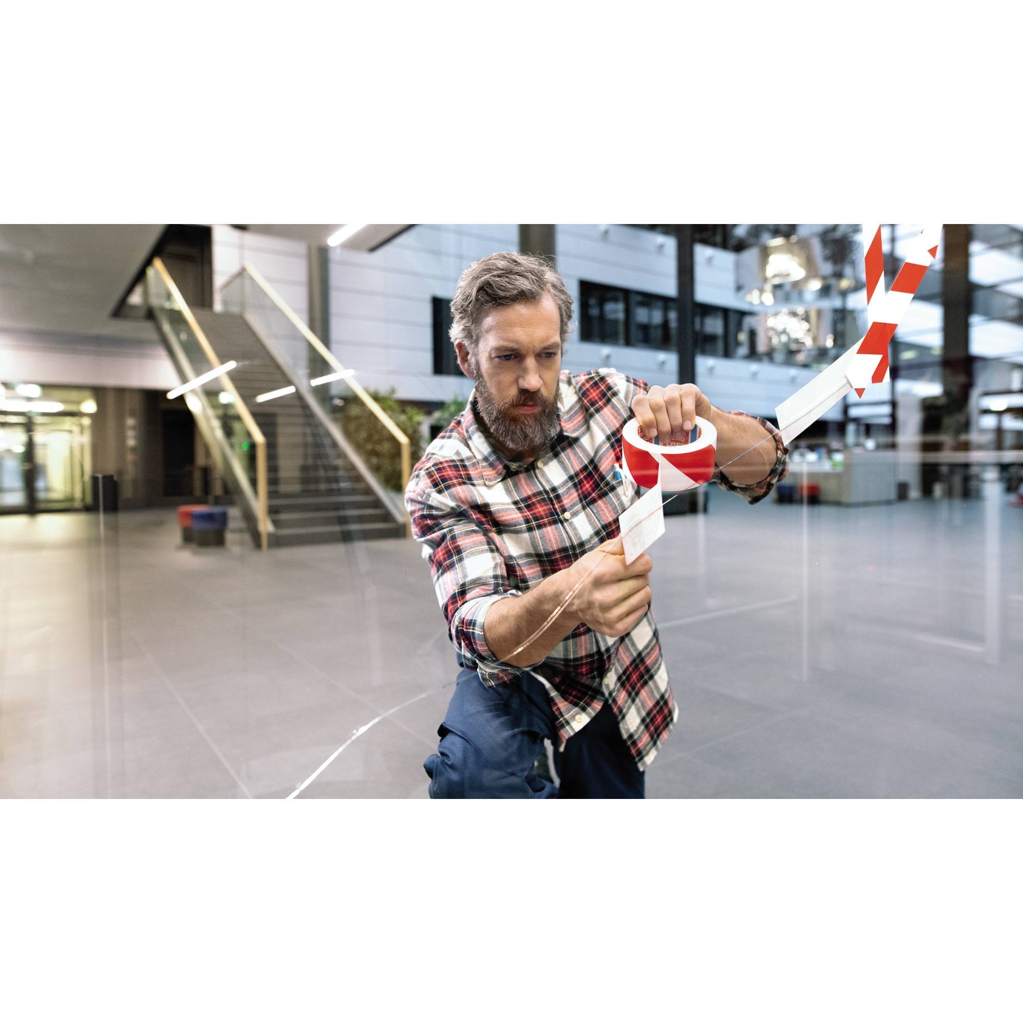 tesa PREMIUM 58131-00000-01 Markierungsklebeband tesa® SIGNAL Rot, Weiß (L x B) 66 m x 50 mm 1 St.