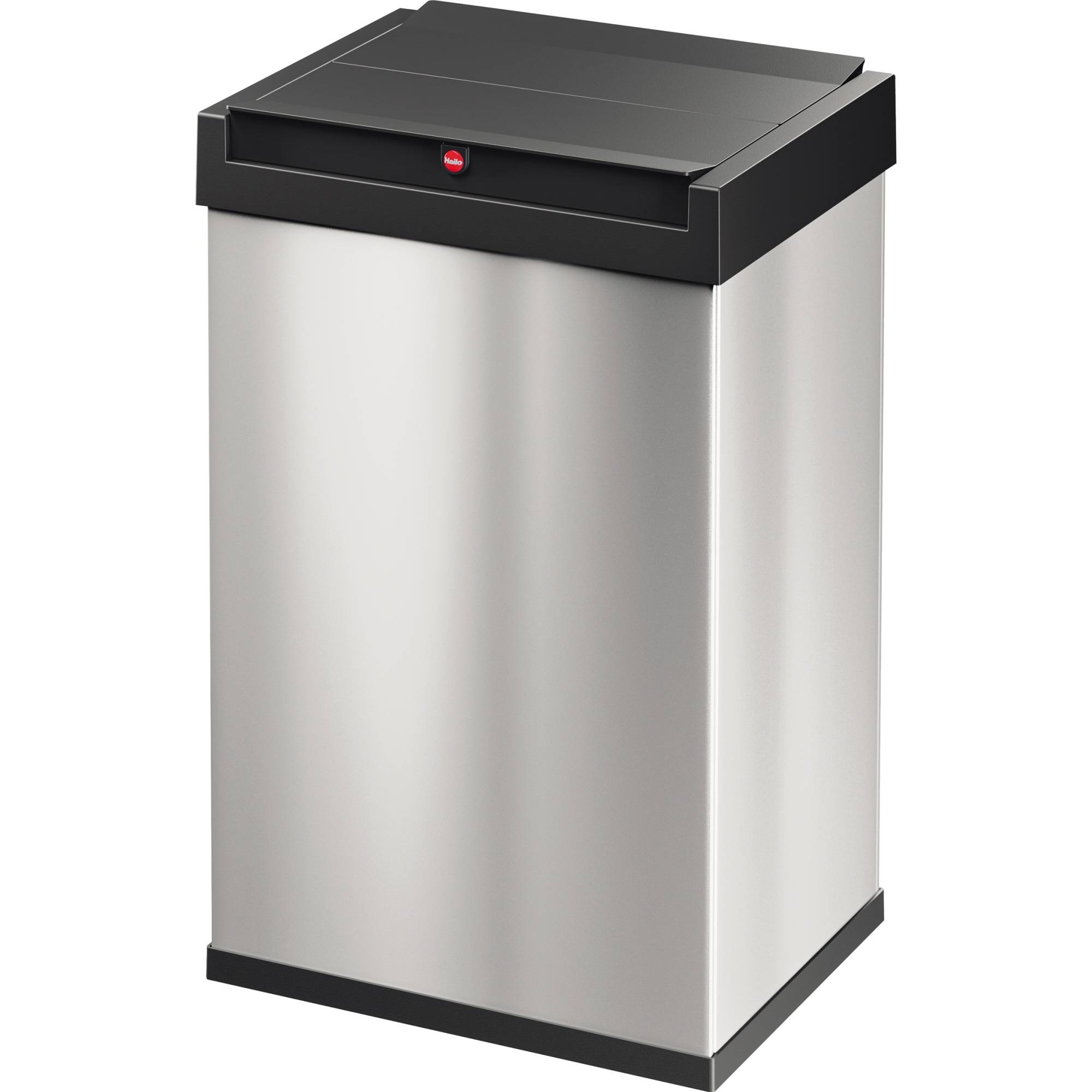 Hailo Bix-Box Swing L 8401110 Mülleimer 35l Edelstahl (B x H x T) 339 x 545 x 260mm Silber, Schwarz Selbstschließender