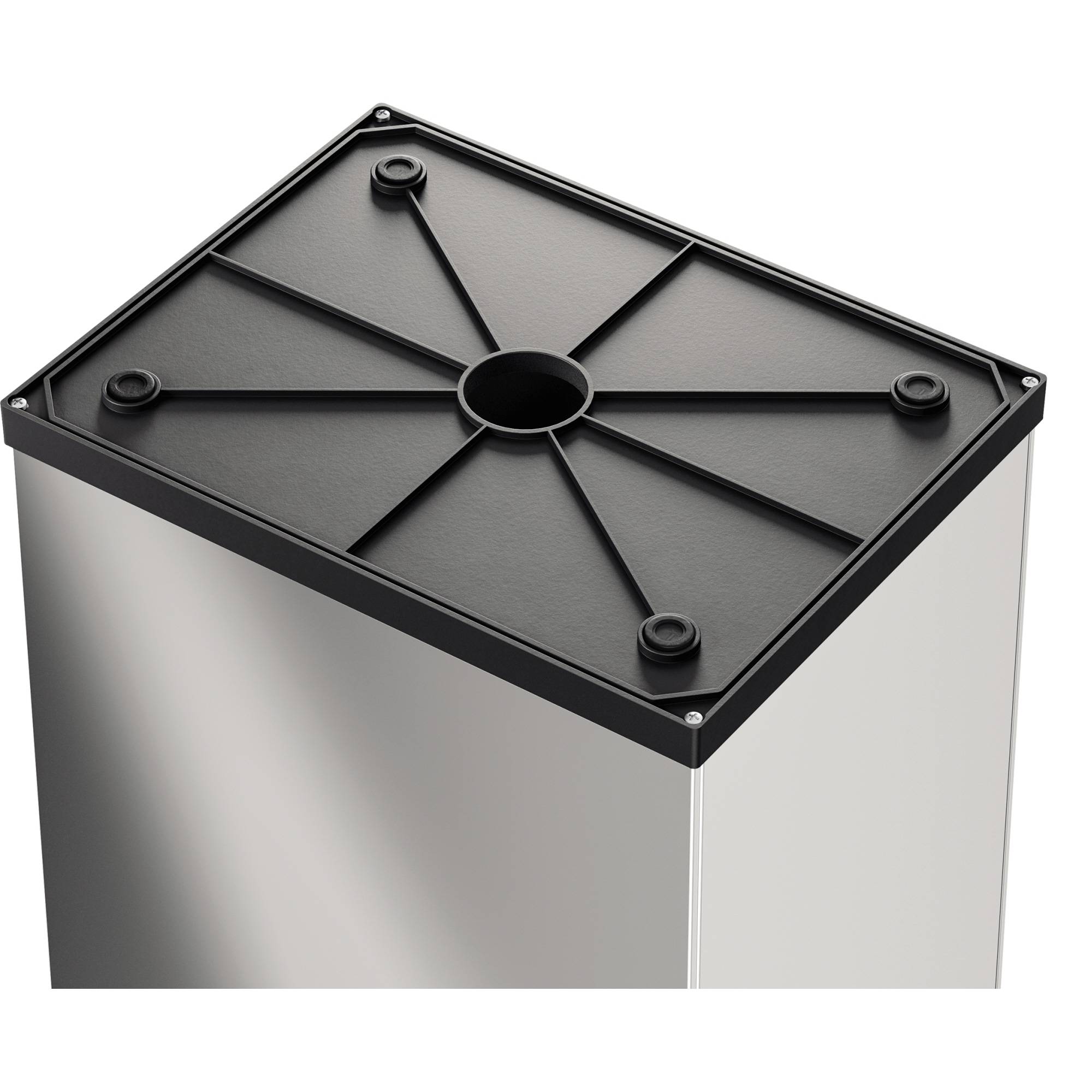 Hailo Bix-Box Swing L 8401110 Mülleimer 35l Edelstahl (B x H x T) 339 x 545 x 260mm Silber, Schwarz Selbstschließender
