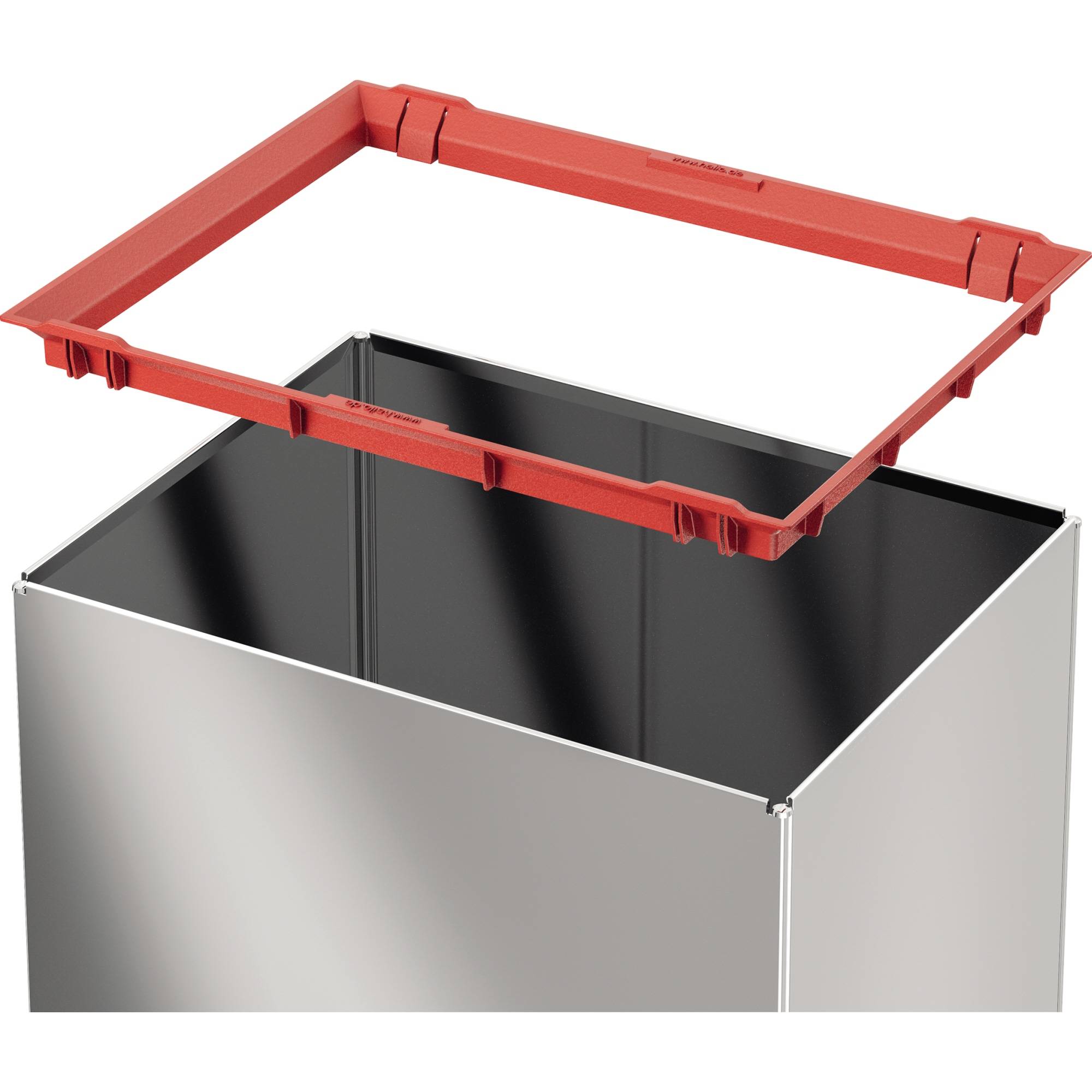 Hailo Bix-Box Swing L 8401110 Mülleimer 35l Edelstahl (B x H x T) 339 x 545 x 260mm Silber, Schwarz Selbstschließender