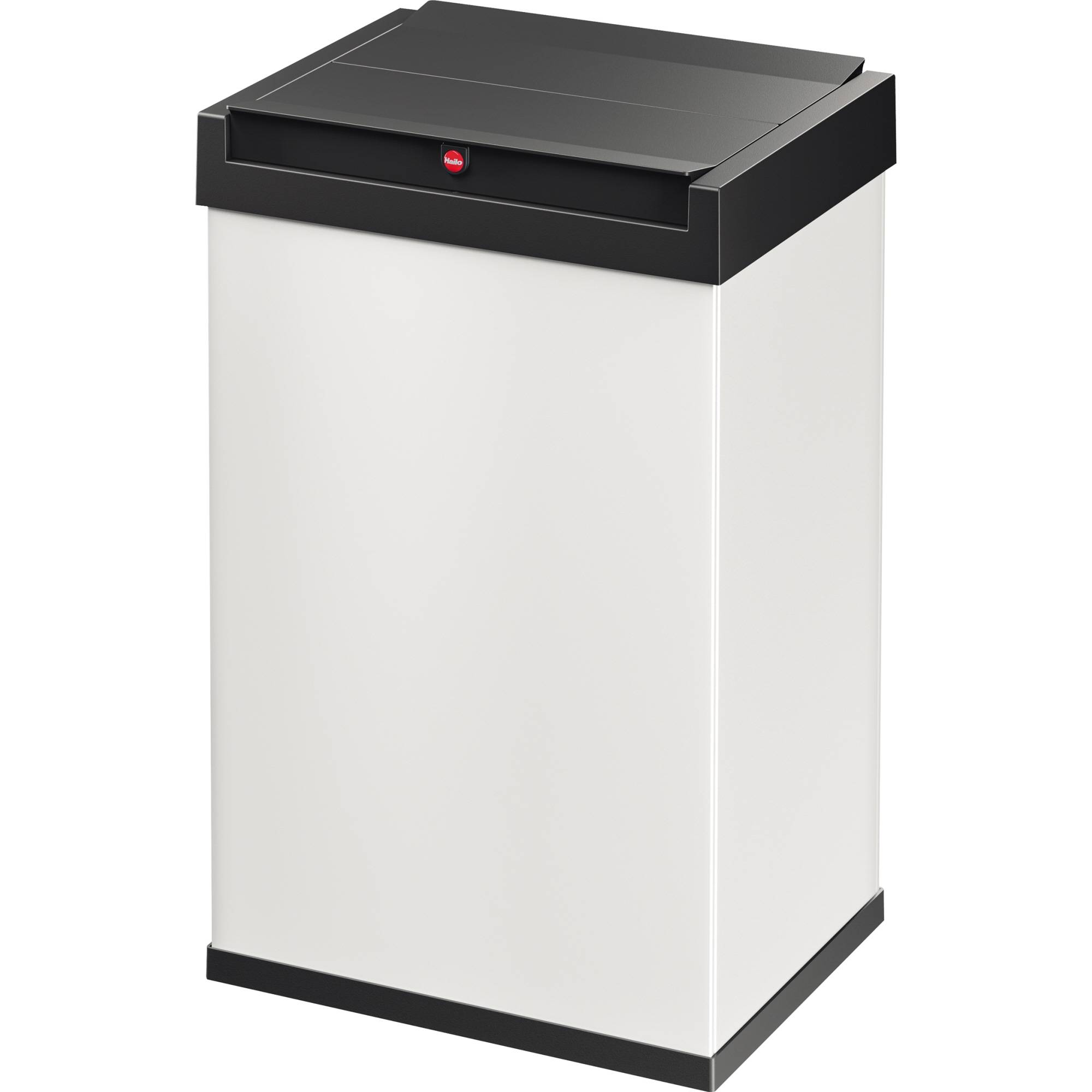 Hailo Big-Box Swing L 8401310 Mülleimer 35l Stahlblech (B x H x T) 339 x 545 x 260mm Weiß, Schwarz Selbstschließender