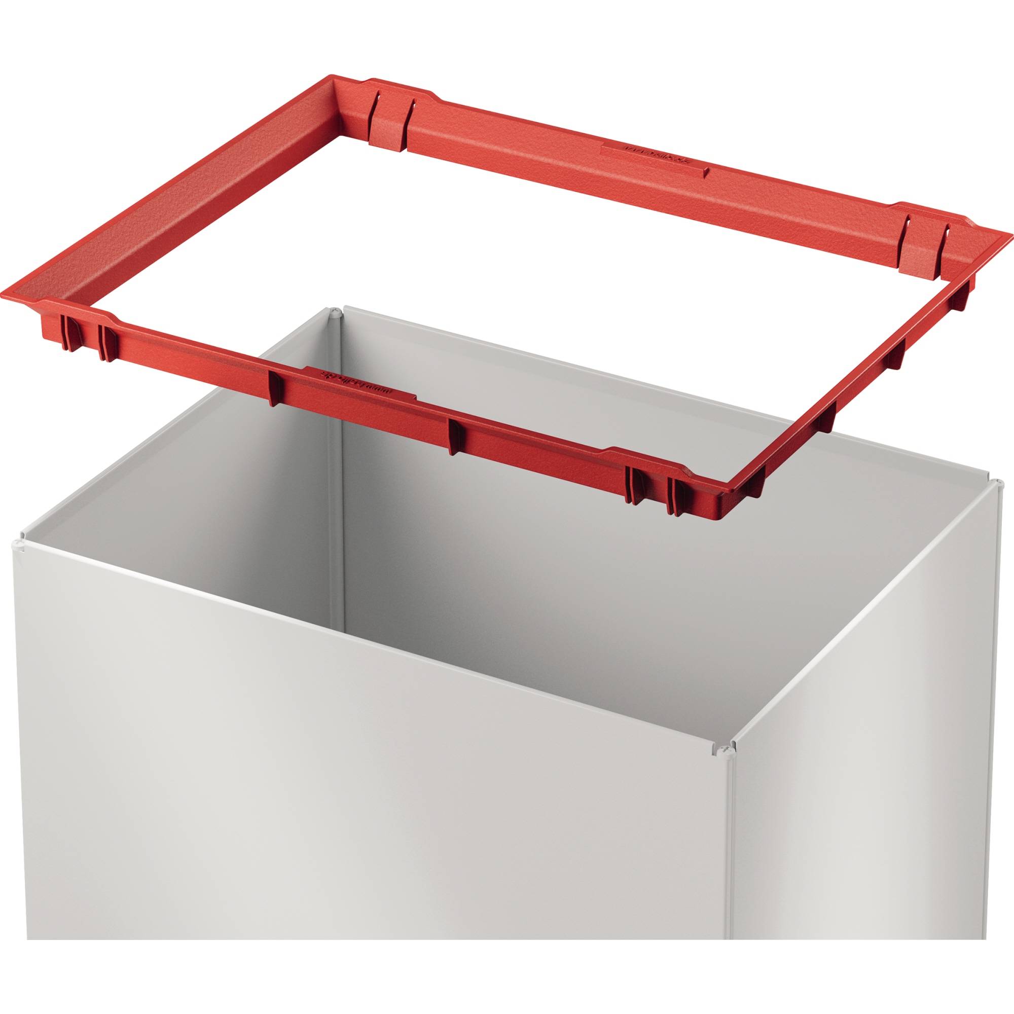 Hailo Big-Box Swing L 8401310 Mülleimer 35l Stahlblech (B x H x T) 339 x 545 x 260mm Weiß, Schwarz Selbstschließender