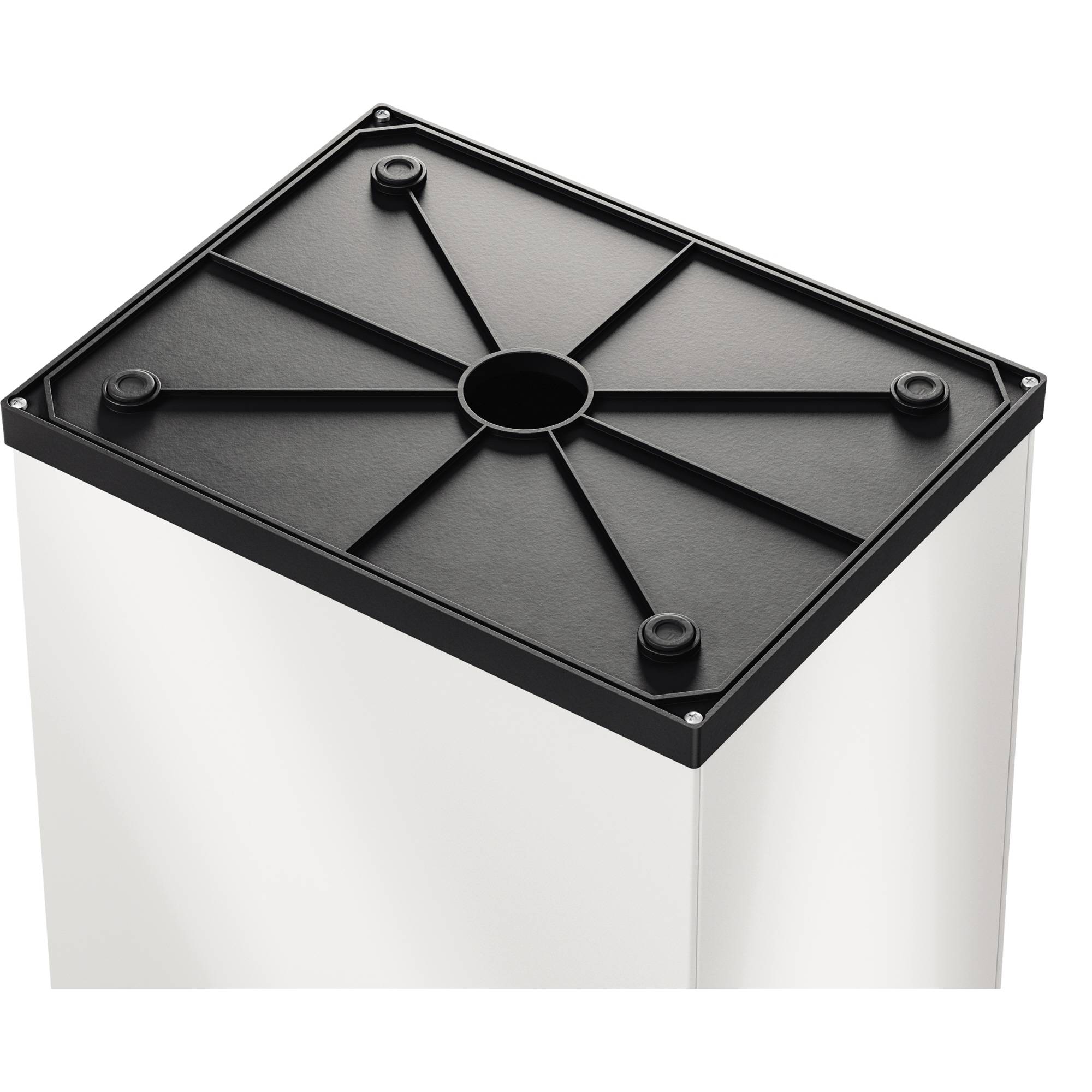 Hailo Big-Box Swing L 8401310 Mülleimer 35l Stahlblech (B x H x T) 339 x 545 x 260mm Weiß, Schwarz Selbstschließender
