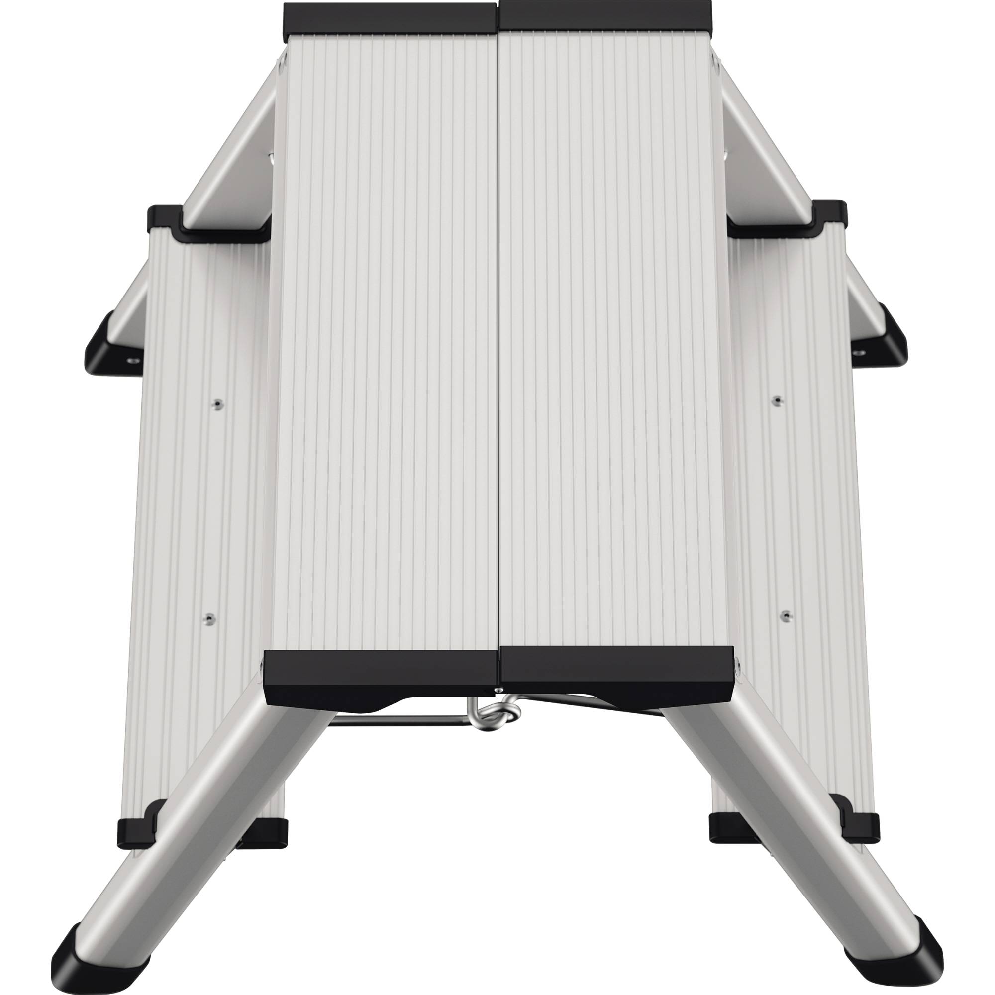 Hailo D60 4442-701 Aluminium Doppel-Klapptritt klappbar Arbeitshöhe (max.): 240cm Silber, Schwarz 1.9kg