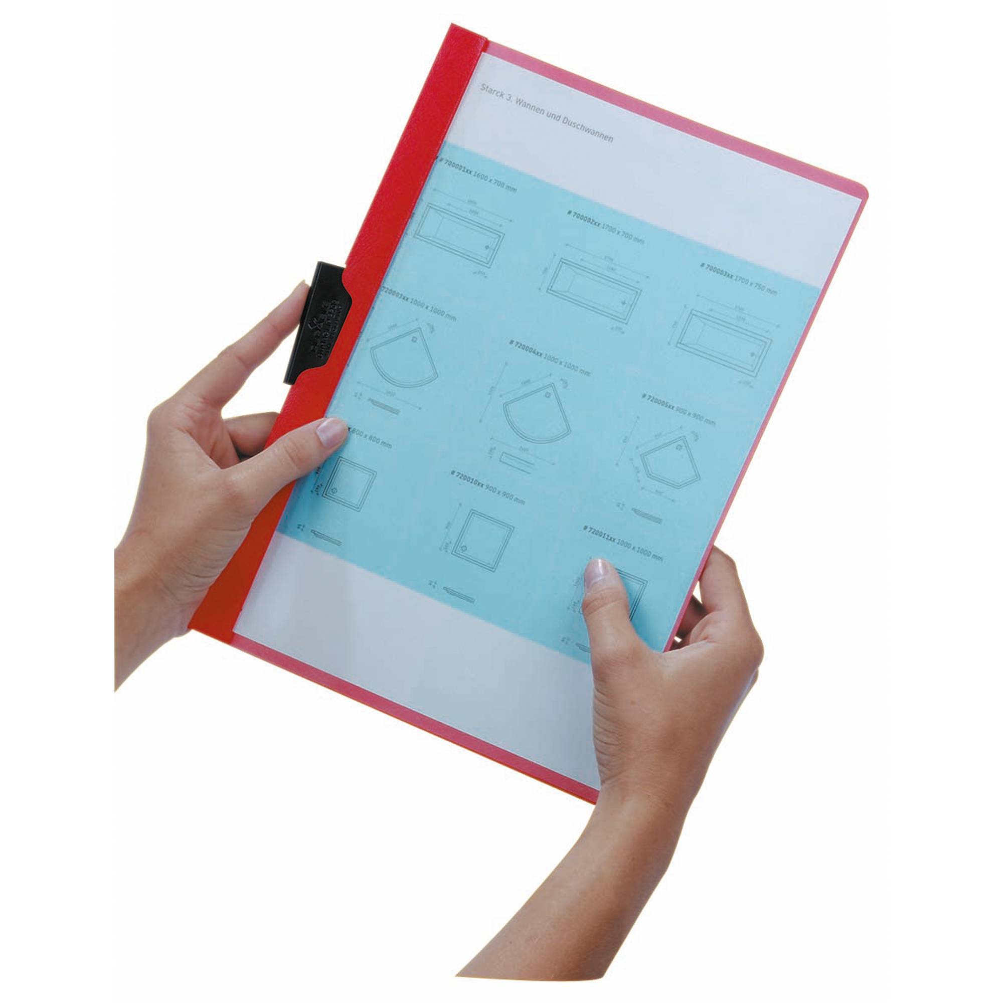 DURABLE Klemmmappe DURACLIP 60 220905 DIN A4 Hartfolie grün