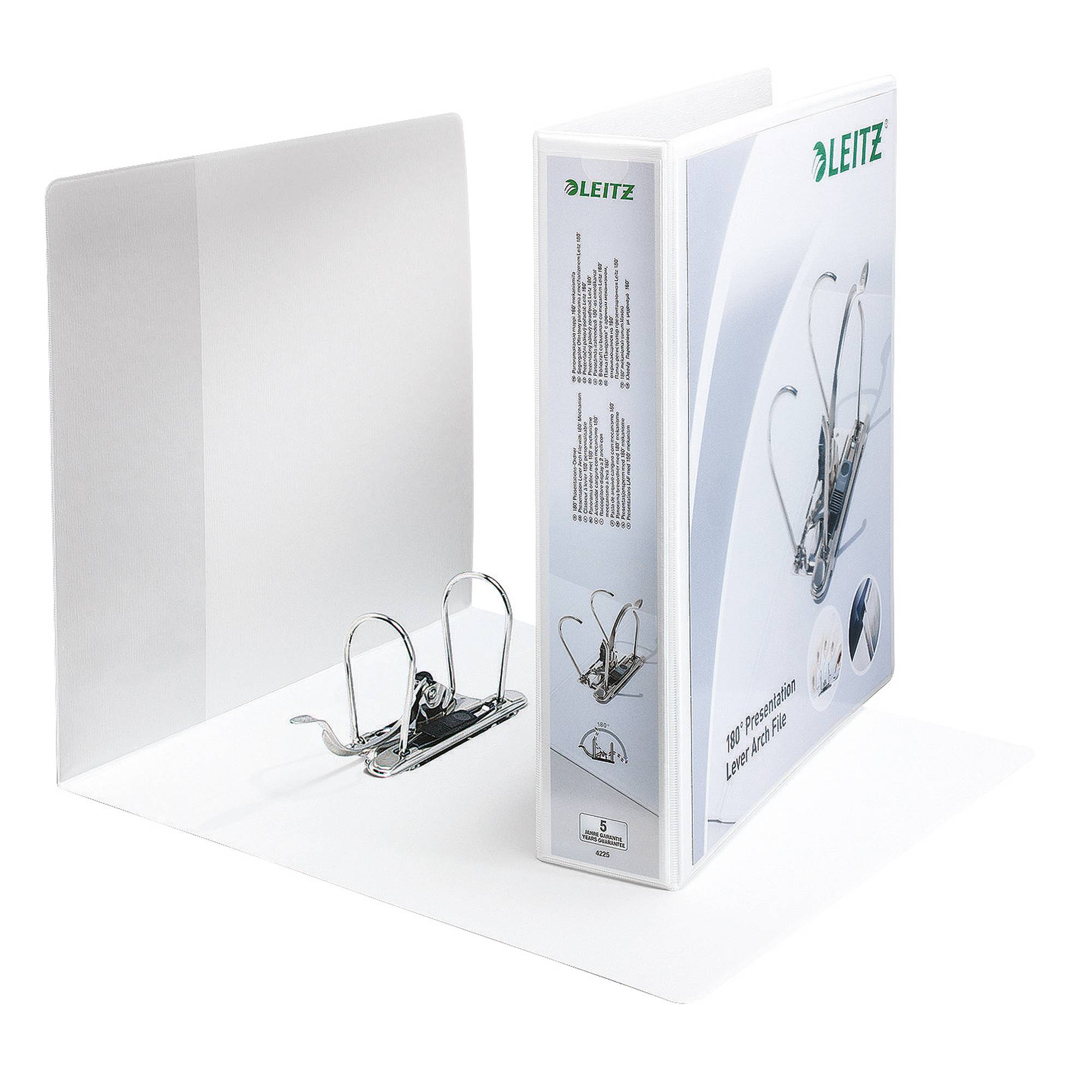 Leitz Präsentationsordner Premium 4225 DIN A4, Überbreite Rückenbreite: 80 mm Weiß 42250001 1 St.