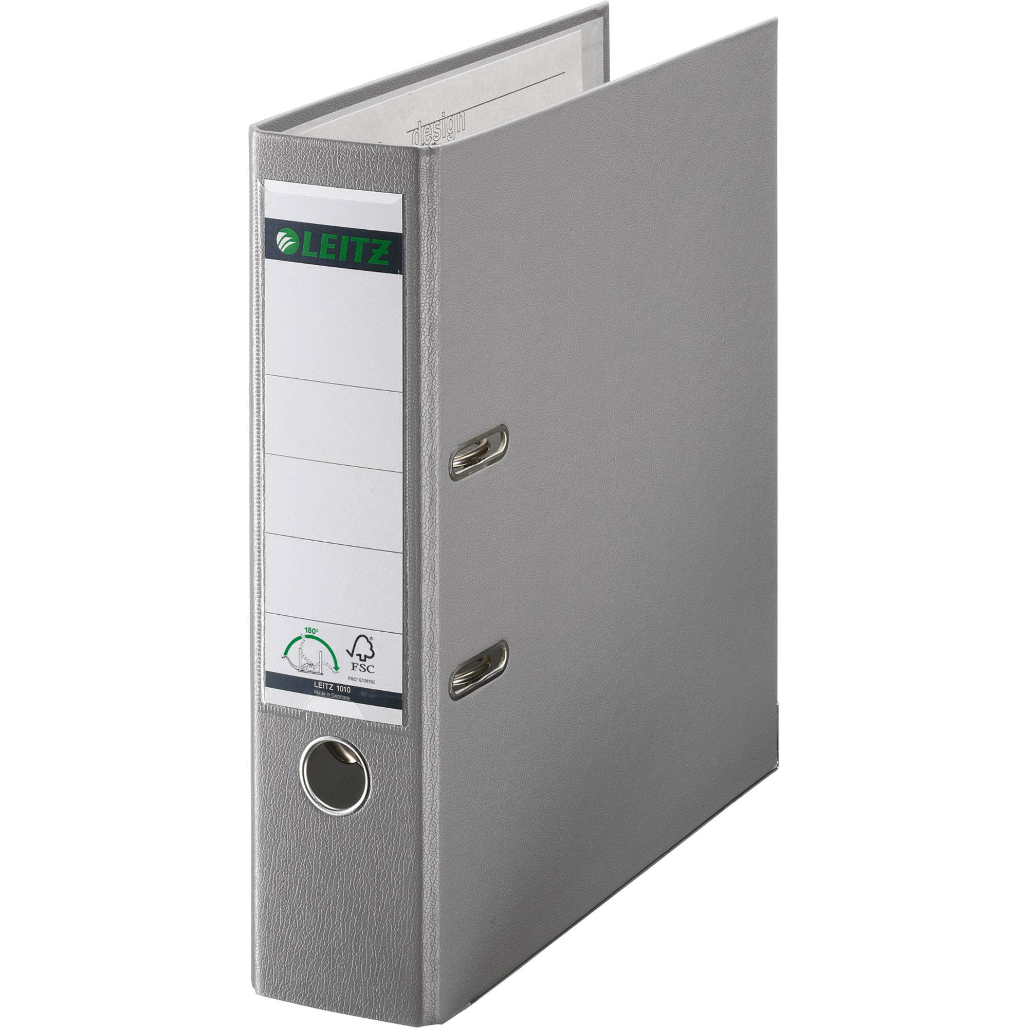 Leitz Ordner 1010 DIN A4 Rückenbreite: 80 mm Grau 2 Bügel 10105085