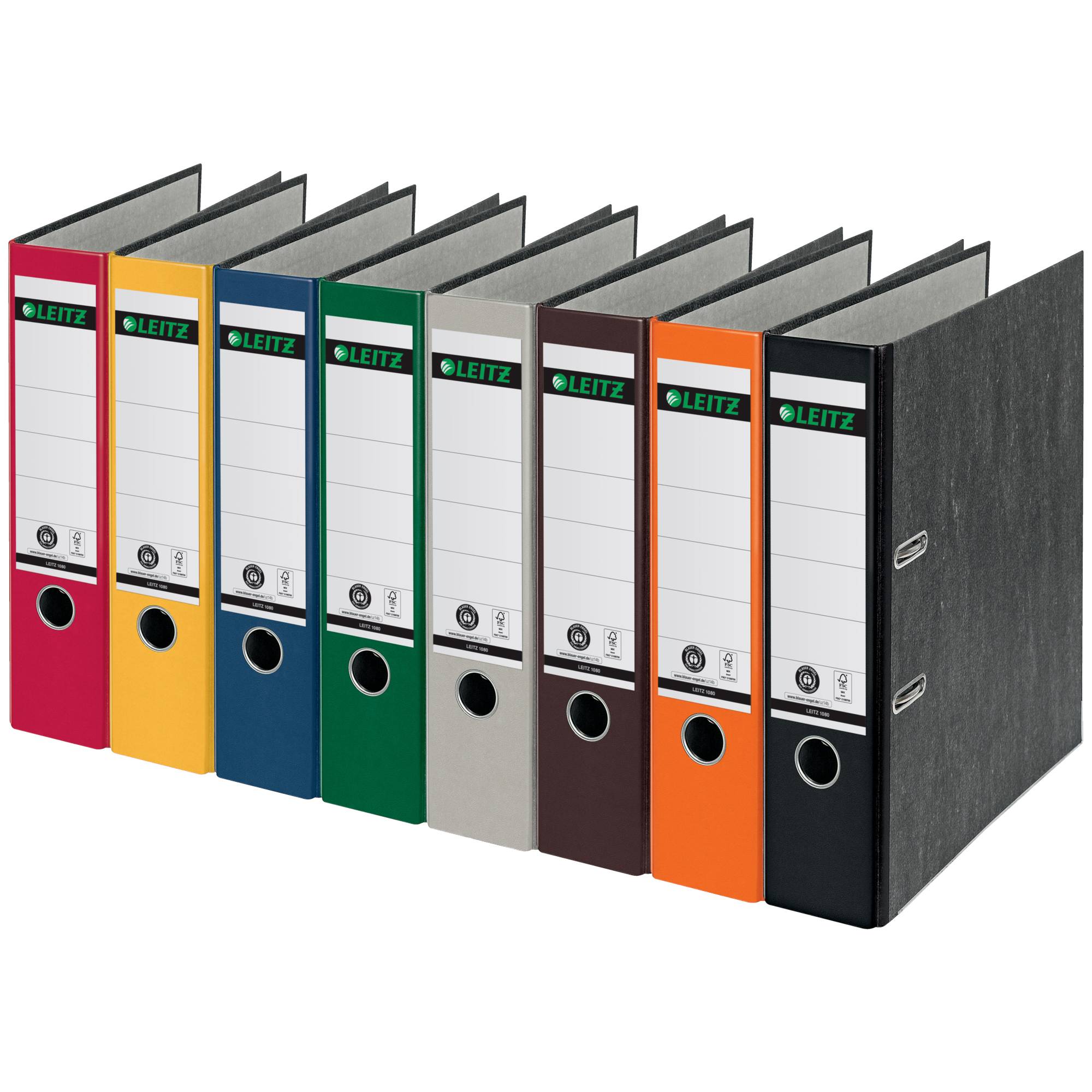 Leitz Ordner 1080 DIN A4 Rückenbreite: 80 mm Grün Wolkenmarmor 2 Bügel 10805055