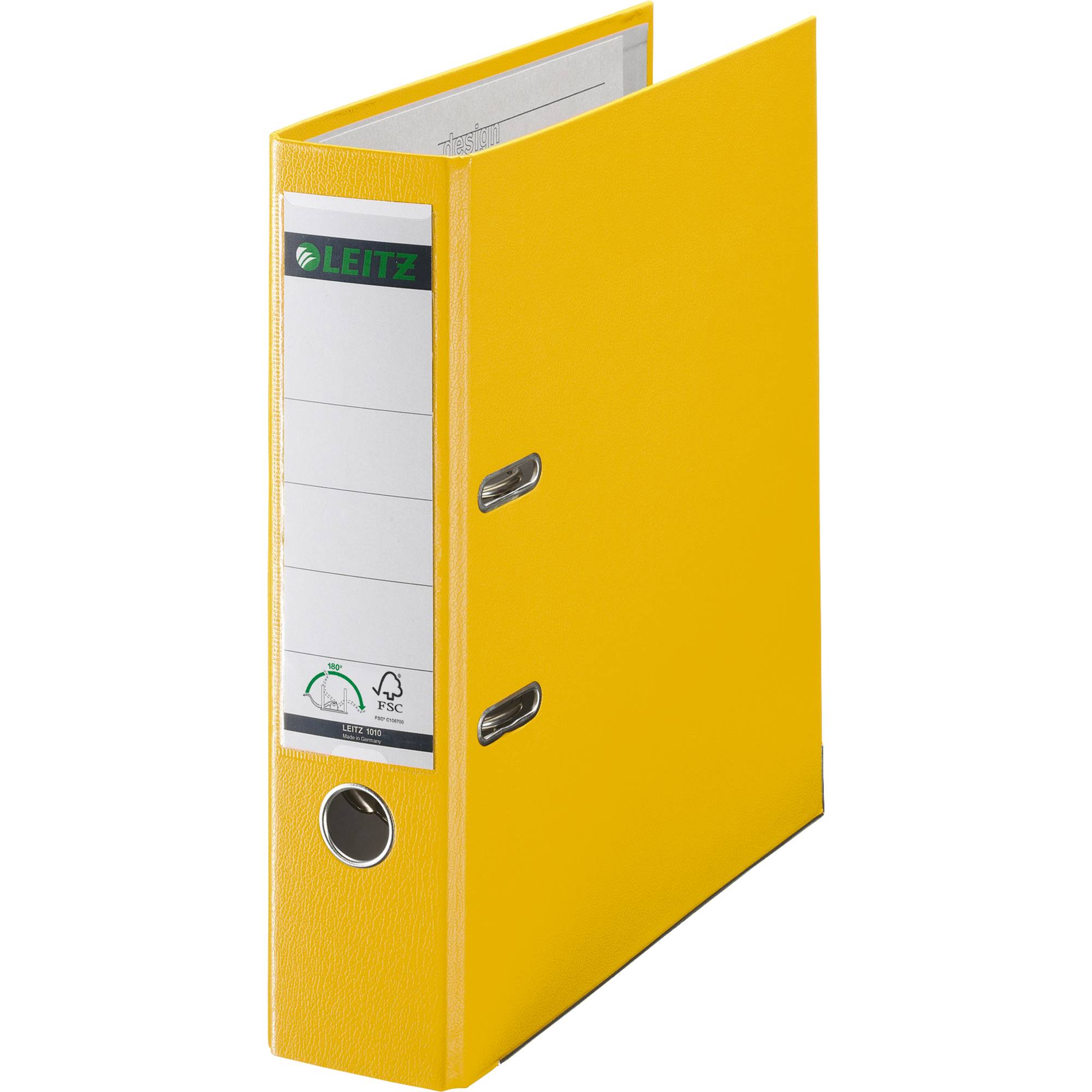 Leitz Ordner 1010 DIN A4 Rückenbreite: 80 mm Gelb 2 Bügel 10105015