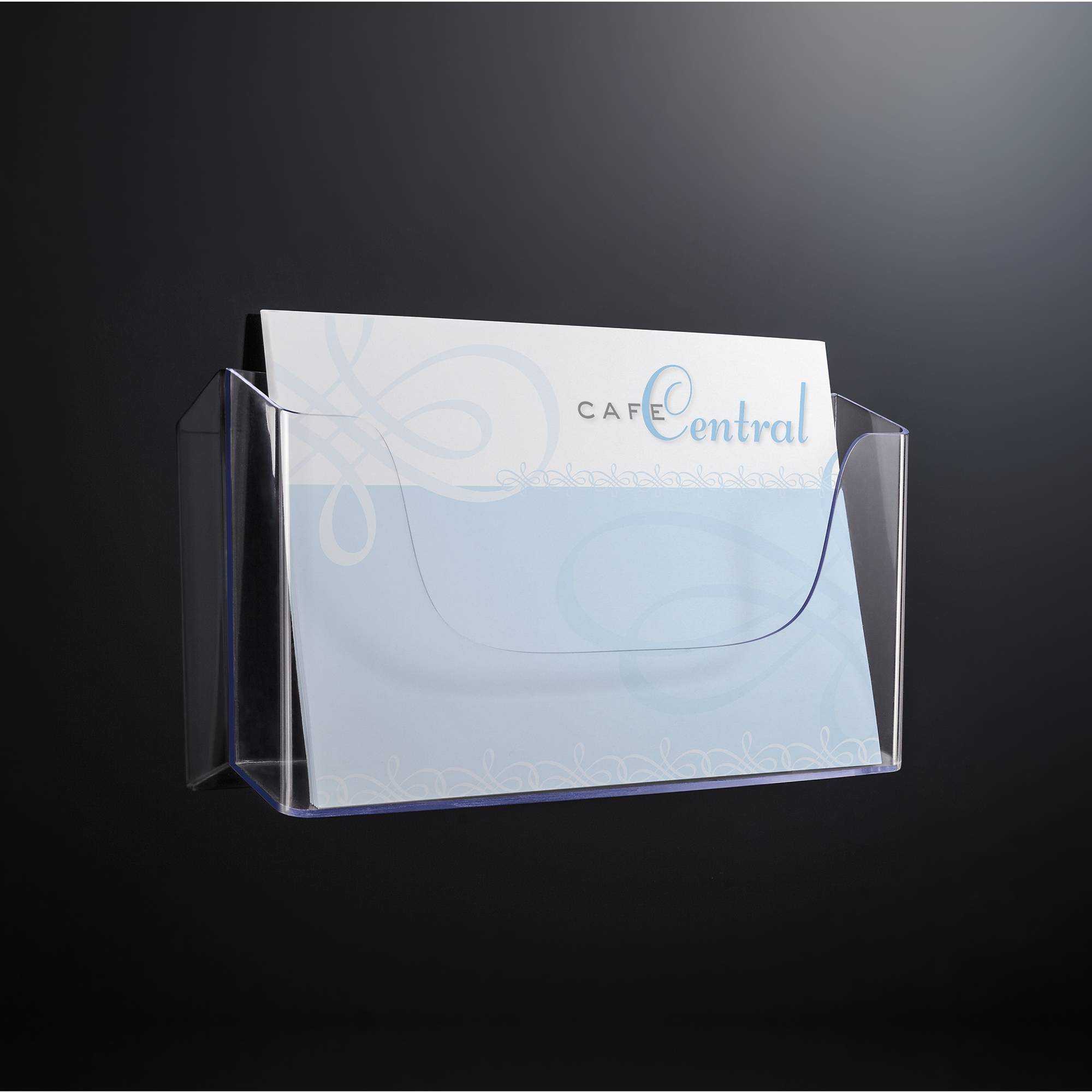 Sigel acrylic LH118 Wand-Prospekthalter Transparent DIN A4 quer Anzahl der Fächer 1 1 St. (B x H x T) 330 x 172 x 55 mm