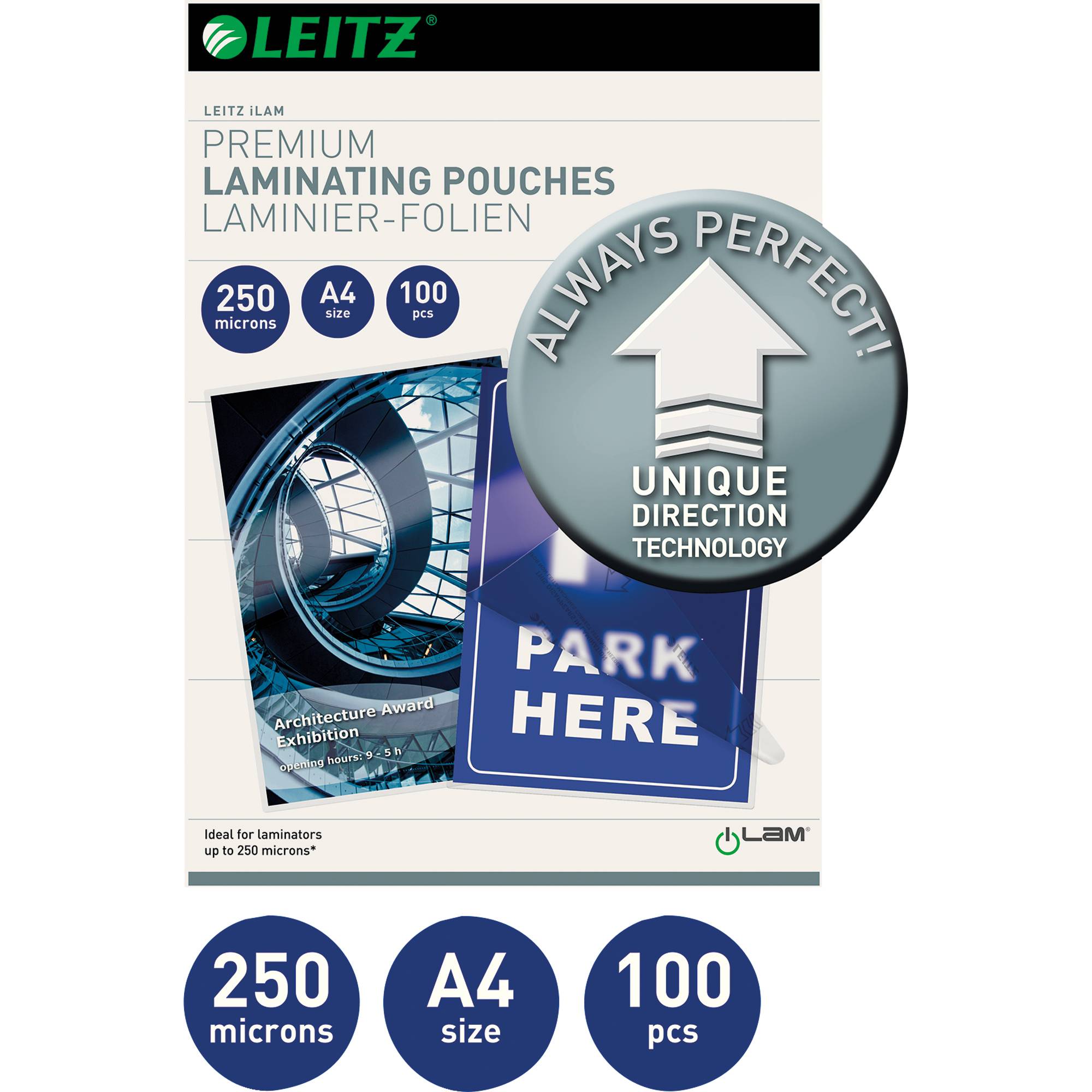 Leitz Laminierfolie DIN A4 250 micron glänzend 100 St.