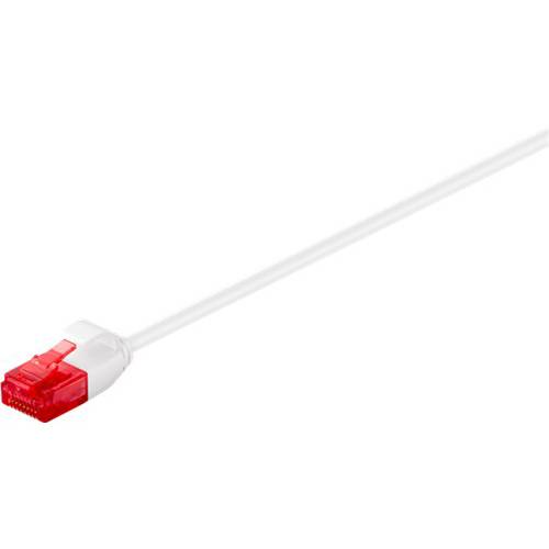 Goobay 93692 CAT 6 Slim Kabel Netzwerkkabel RJ45 Stecker 250 MHz Kupfer Patchkabel Ethernet LAN Kabel U/UTP Weiß 1m