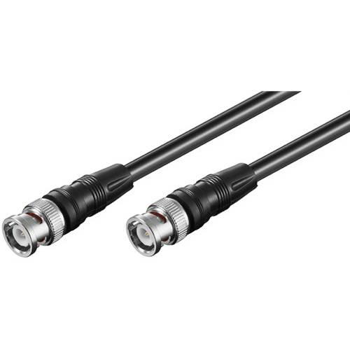 Goobay 50086 BNC Kabel RG58 Koaxialkabel BNC Stecker auf BNC Stecker 50 Ohm Koaxial Kabel Verlängerungskabel Schwarz 2m