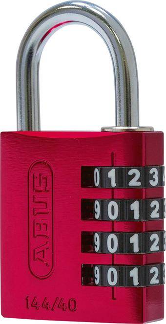 Zahlen-Hangschloss 144/40 rot Lock-Tag