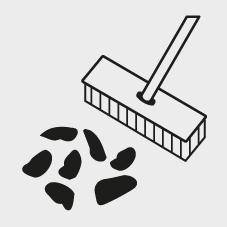 Handfeger Arenga 28 cm unlackiert