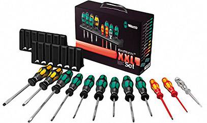 Wera Kraftform XXL Werkstatt Schraubendreher-Set 12teilig Schlitz, Kreuzschlitz Phillips, Kreuzschlitz Pozidriv