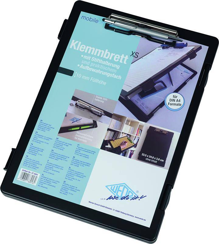Klemmbrett A4 S m. Aufbewahrungsfach