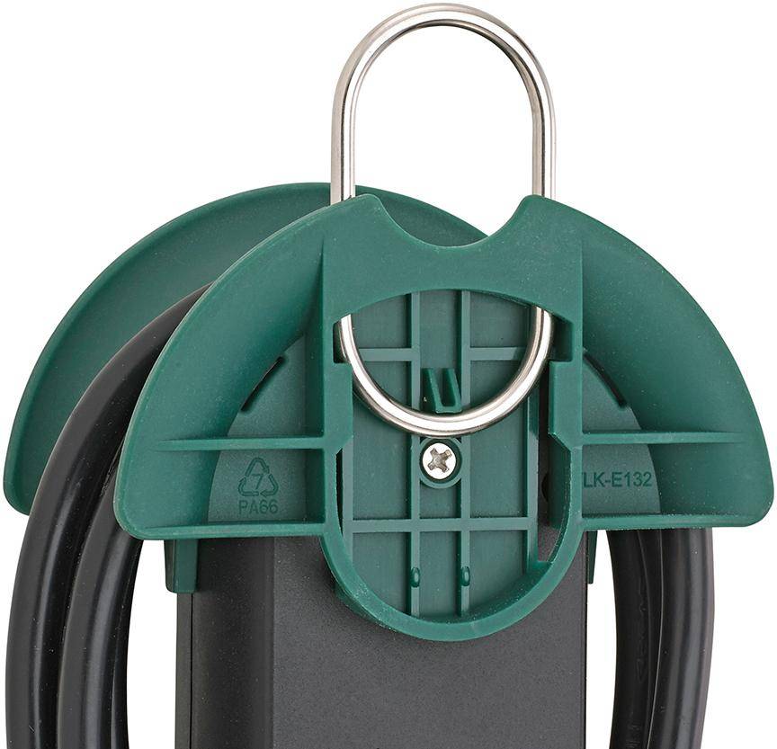 Steckdosenleiste 5-fach H05VV-F3G1,5 3m Aufrollhilfe und Haken FORTIS