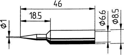 Ersa 0832BDLF Lötspitze Bleistiftform, ERSADUR Spitzen-Größe 1 mm Inhalt 1 St.