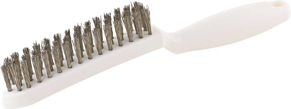 Handbürste für Lebensmittelindustrie 185431 Ausführung Edelstahl gewellt Reihen 3 Drahtstärke 0,35 mm Besatzhöhe 25 mm L