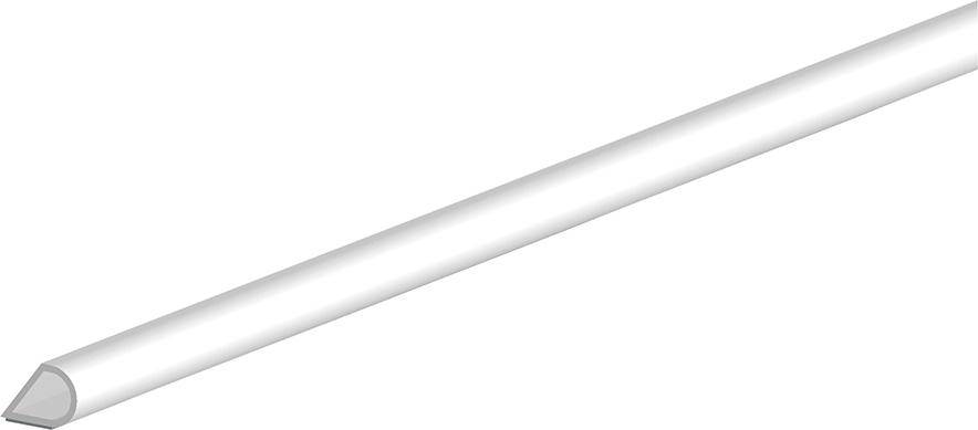 FF-Türanschlagdicht. 25m Tropfendicht.232 selbstklSI ws, Br 9,5mm x H 6,5mmSilikon