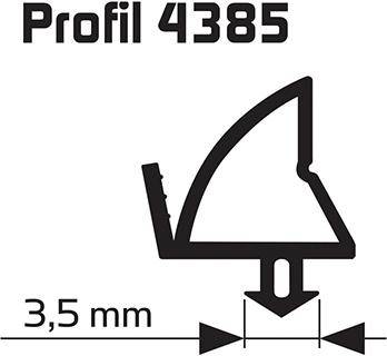 Renov.-Dichtung sw Profil25m, 4385 f. KF-Fenster u.Türen Silikon