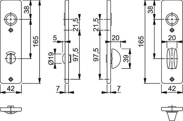 Hoppe Langschild 202SP, WC, F2