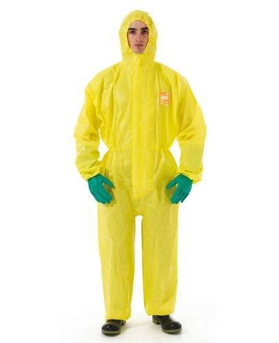 Ansell Einweg-Schutzanzug AlphaTec 3000-111, Kat. III, Typ 3B, 4B, 5B, gelb, Gr. XXL, VE = 20 Stück