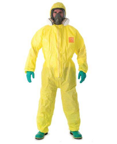 Ansell Einweg-Schutzanzug AlphaTec 3000-111, Kat. III, Typ 3B, 4B, 5B, gelb, Gr. XXL, VE = 20 Stück