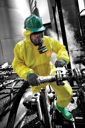 Ansell Einweg-Schutzanzug AlphaTec 3000-111, Kat. III, Typ 3B, 4B, 5B, gelb, Gr. XXL, VE = 20 Stück