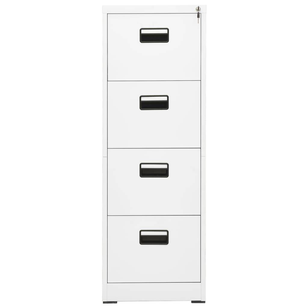 vidaXL Aktenschrank Weiß 46x62x133 cm Stahl