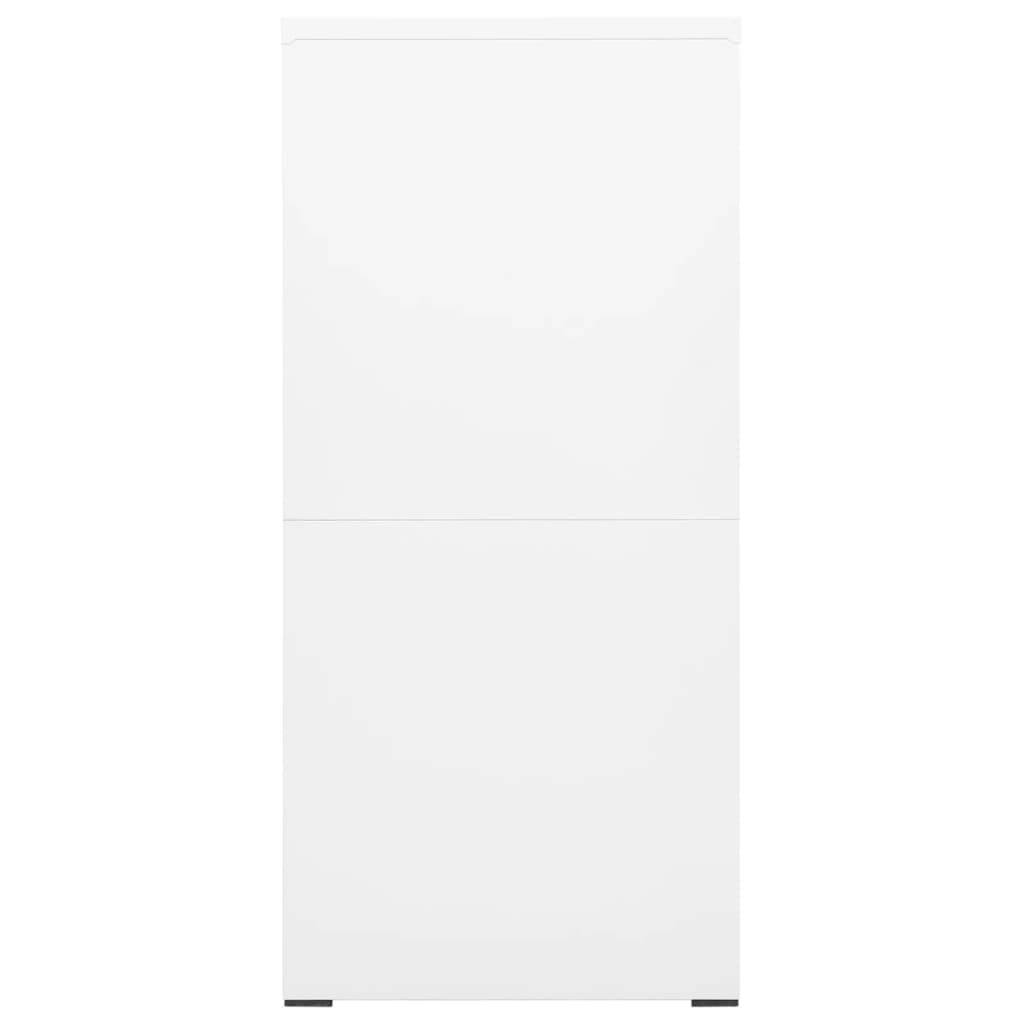 vidaXL Aktenschrank Weiß 46x62x133 cm Stahl