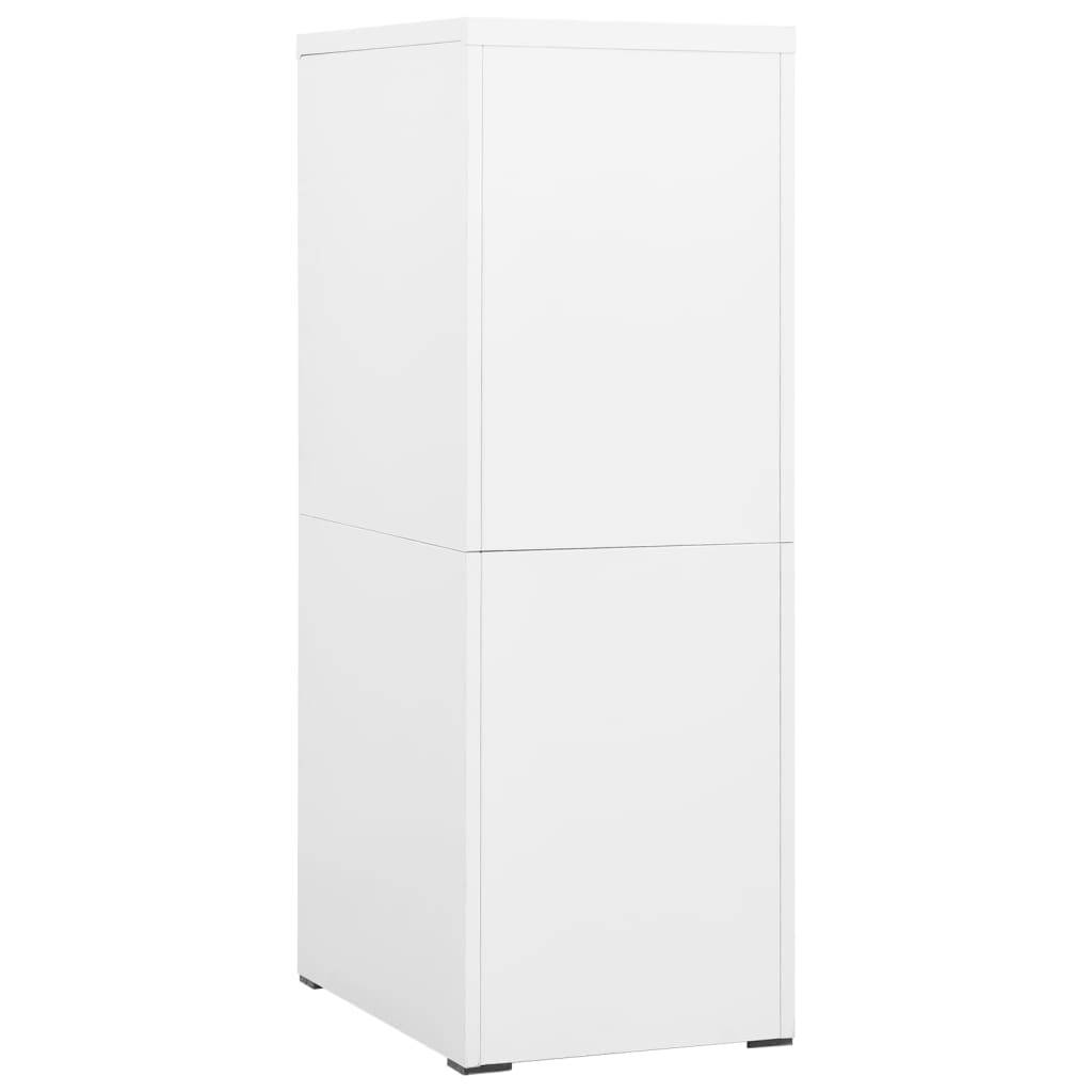 vidaXL Aktenschrank Weiß 46x62x133 cm Stahl
