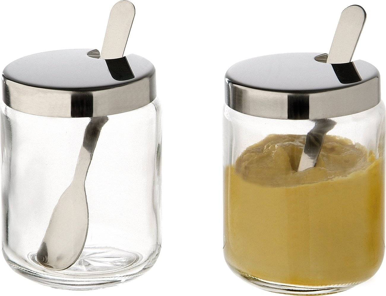 APS 40415 2 Vorratsdosen-Set 6,3 cm hoch transparent 0,7 l Accessoires für Küche
