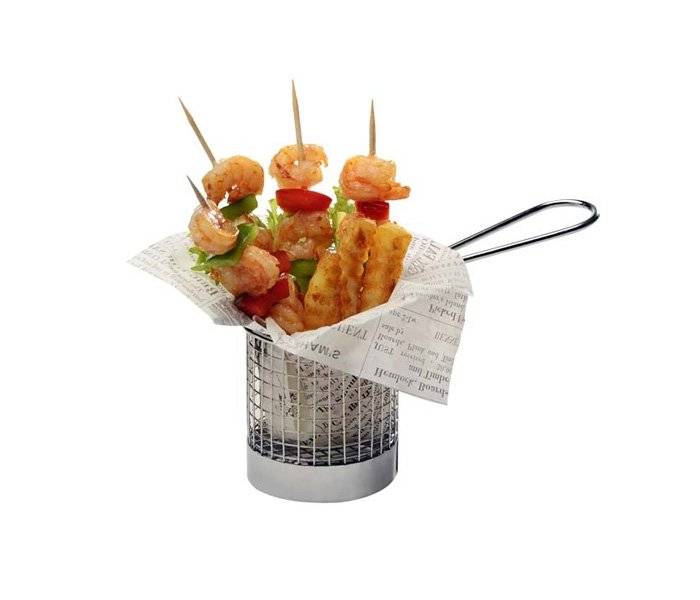 APS Servier-Frittierkorb Ø 9 cm, H: 8,5 cm, Griff 9 cm