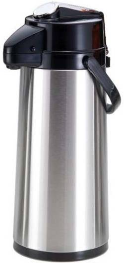 Edelstahl Isolierpumpkanne mit Glaskern 2,2 Ltr.