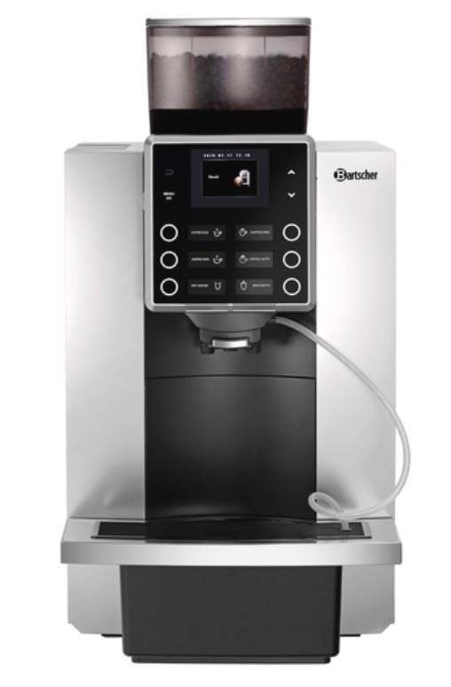 Bartscher Kaffeevollautomat schwarz/silber Festwasseranschluss, Milchaufschäumer