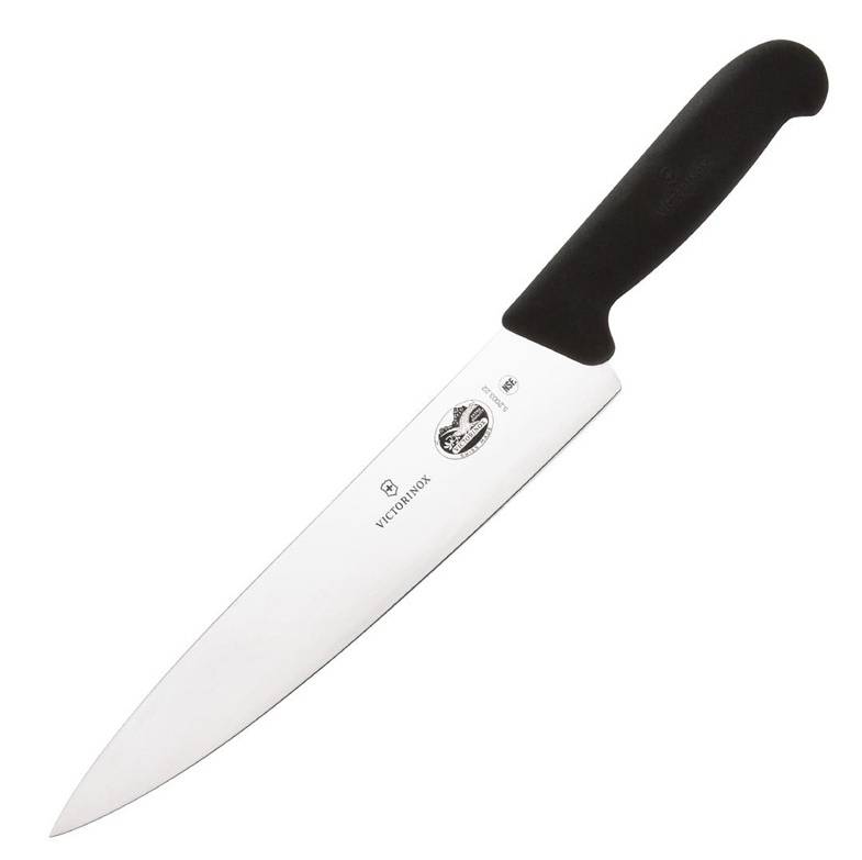 Wenger Victorinox Fibrox - Küchenmesser - 25 cm - SchwarzSilber