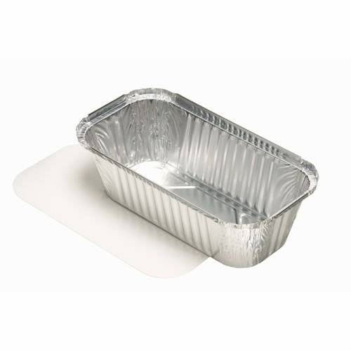 PAPSTAR 14516 - Aluschalen + Einlegedeckel - PP-beschichtet eckig 1.5 l 7 x 13 x